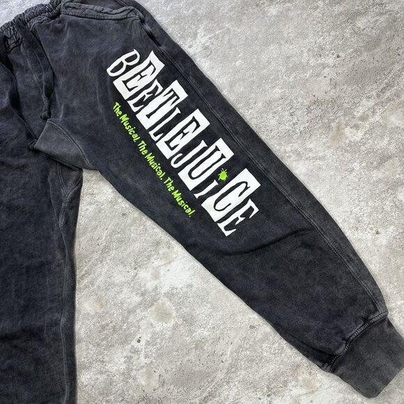 Beetlejuice The Musical Jogger Sweatpants Unisex S Black Lounge Broadway - Picture 5 of 8